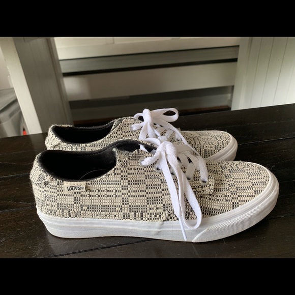 black and cream vans